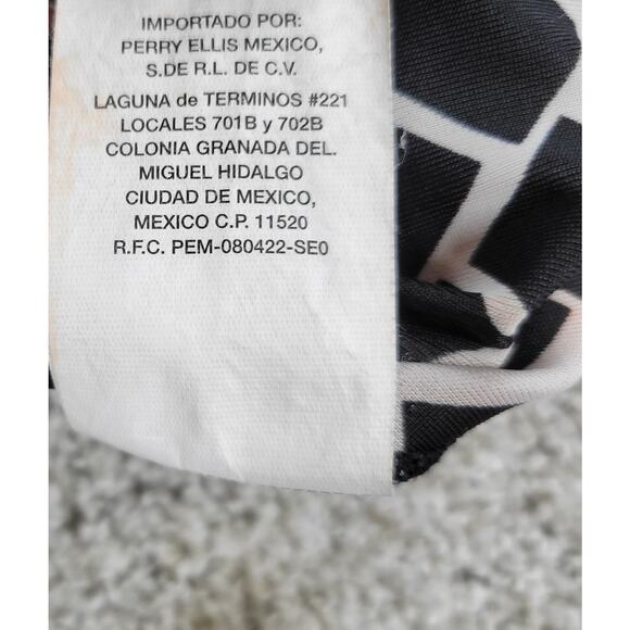 Nike Rush High Neck One Piece Swimsuit Womens M Black White Geo Criss Cross Back - Picture 4 of 16